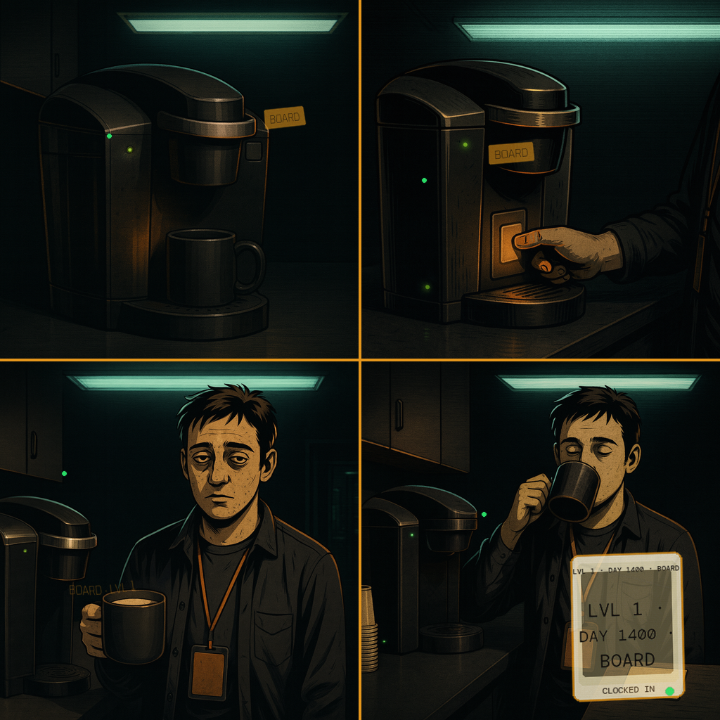 Day 1400: board coffee